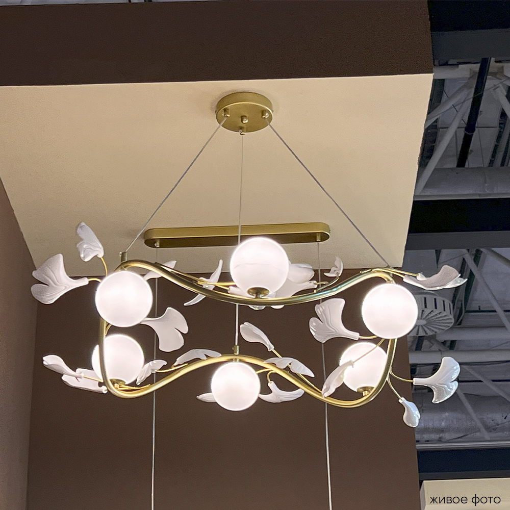 Подвесная люстра Crystal Lux COLIBRI COLIBRI SP6 GOLD_CR – купить в  интернет-магазине Светлый Сайт